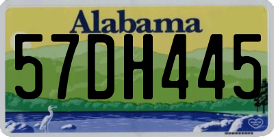 AL license plate 57DH445