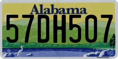 AL license plate 57DH507