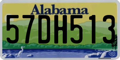 AL license plate 57DH513