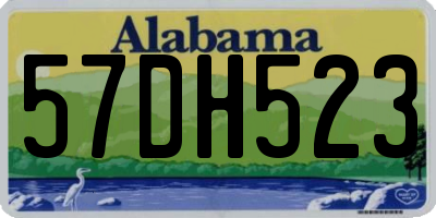AL license plate 57DH523