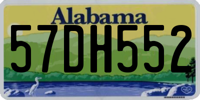 AL license plate 57DH552