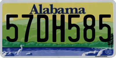 AL license plate 57DH585