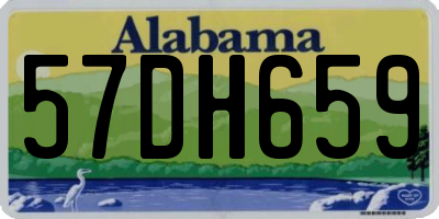 AL license plate 57DH659
