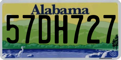 AL license plate 57DH727