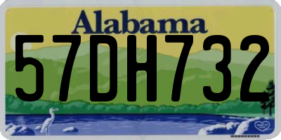 AL license plate 57DH732