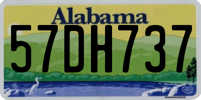 AL license plate 57DH737