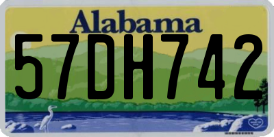 AL license plate 57DH742