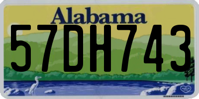 AL license plate 57DH743