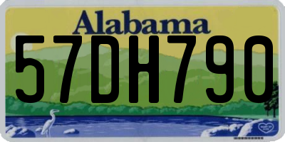 AL license plate 57DH790