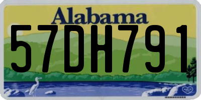AL license plate 57DH791
