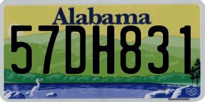 AL license plate 57DH831