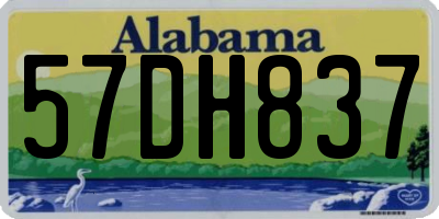 AL license plate 57DH837
