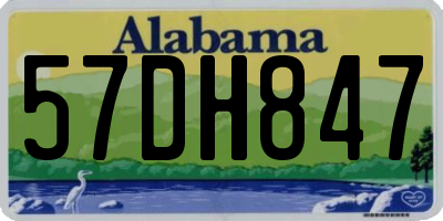 AL license plate 57DH847