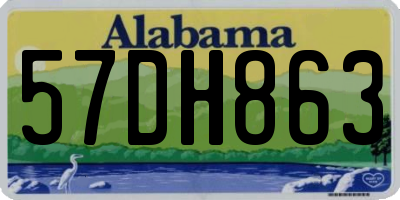 AL license plate 57DH863