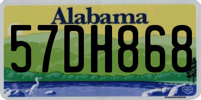 AL license plate 57DH868