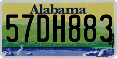 AL license plate 57DH883