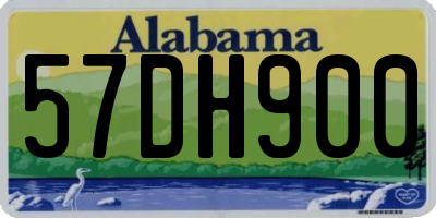 AL license plate 57DH900