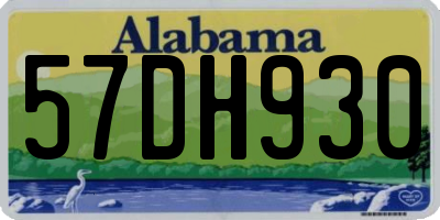 AL license plate 57DH930