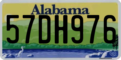 AL license plate 57DH976