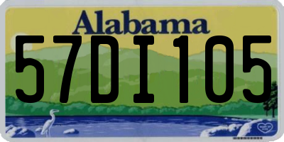AL license plate 57DI105