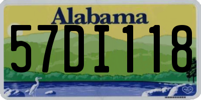 AL license plate 57DI118