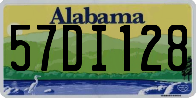 AL license plate 57DI128
