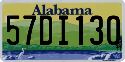 AL license plate 57DI130