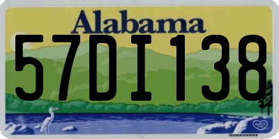 AL license plate 57DI138