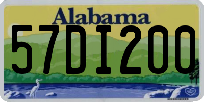 AL license plate 57DI200