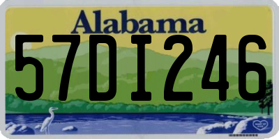 AL license plate 57DI246