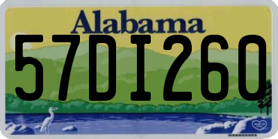 AL license plate 57DI260