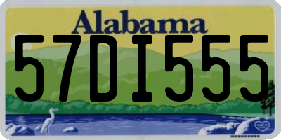AL license plate 57DI555