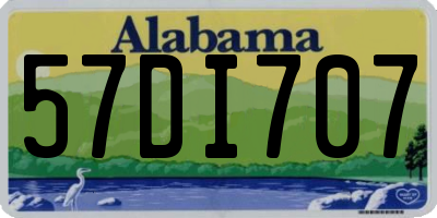 AL license plate 57DI707