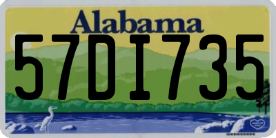 AL license plate 57DI735