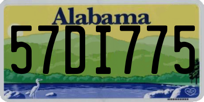 AL license plate 57DI775