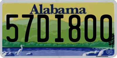 AL license plate 57DI800