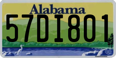 AL license plate 57DI801