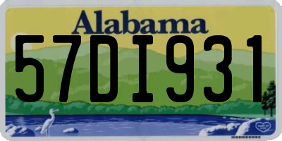 AL license plate 57DI931