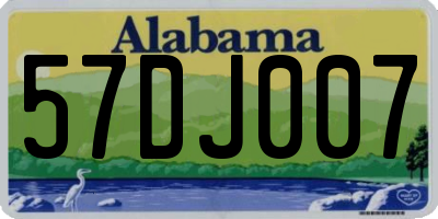 AL license plate 57DJ007