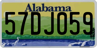 AL license plate 57DJ059
