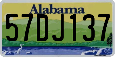 AL license plate 57DJ137