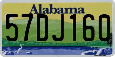AL license plate 57DJ160