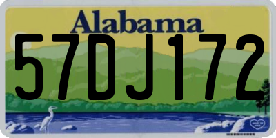 AL license plate 57DJ172