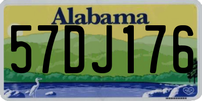 AL license plate 57DJ176