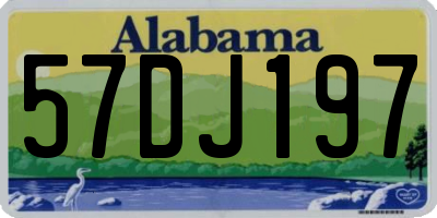 AL license plate 57DJ197