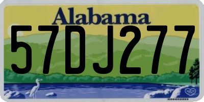 AL license plate 57DJ277