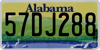 AL license plate 57DJ288