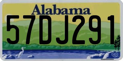 AL license plate 57DJ291