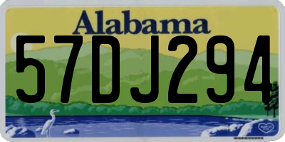 AL license plate 57DJ294