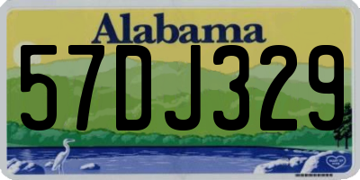 AL license plate 57DJ329